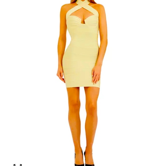 Herve Leger Dresses & Skirts - Herve Ledger Strappy Fitted Mini Dress